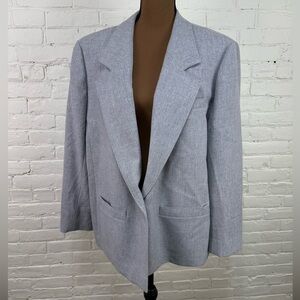 Pendleton Wool Blazer Single Breasted Light Gray Women’s Size 24W